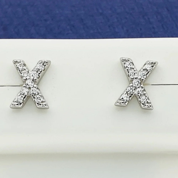 925 Sterling Silver CZ Stud Earrings for Women/Girl, US925P1084 - Picture 1 of 7